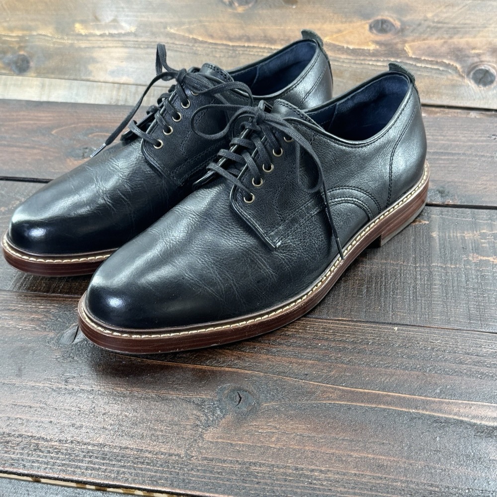 Men's Cole Haan Tyler Grand Plain Toe Oxford Black Mens 8 M NEW (Retail $200)